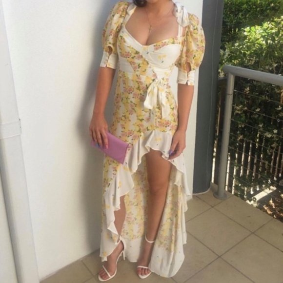 SOLD For Love & Lemons SAVANNAH Maxi Dress L - Picture 1 of 8